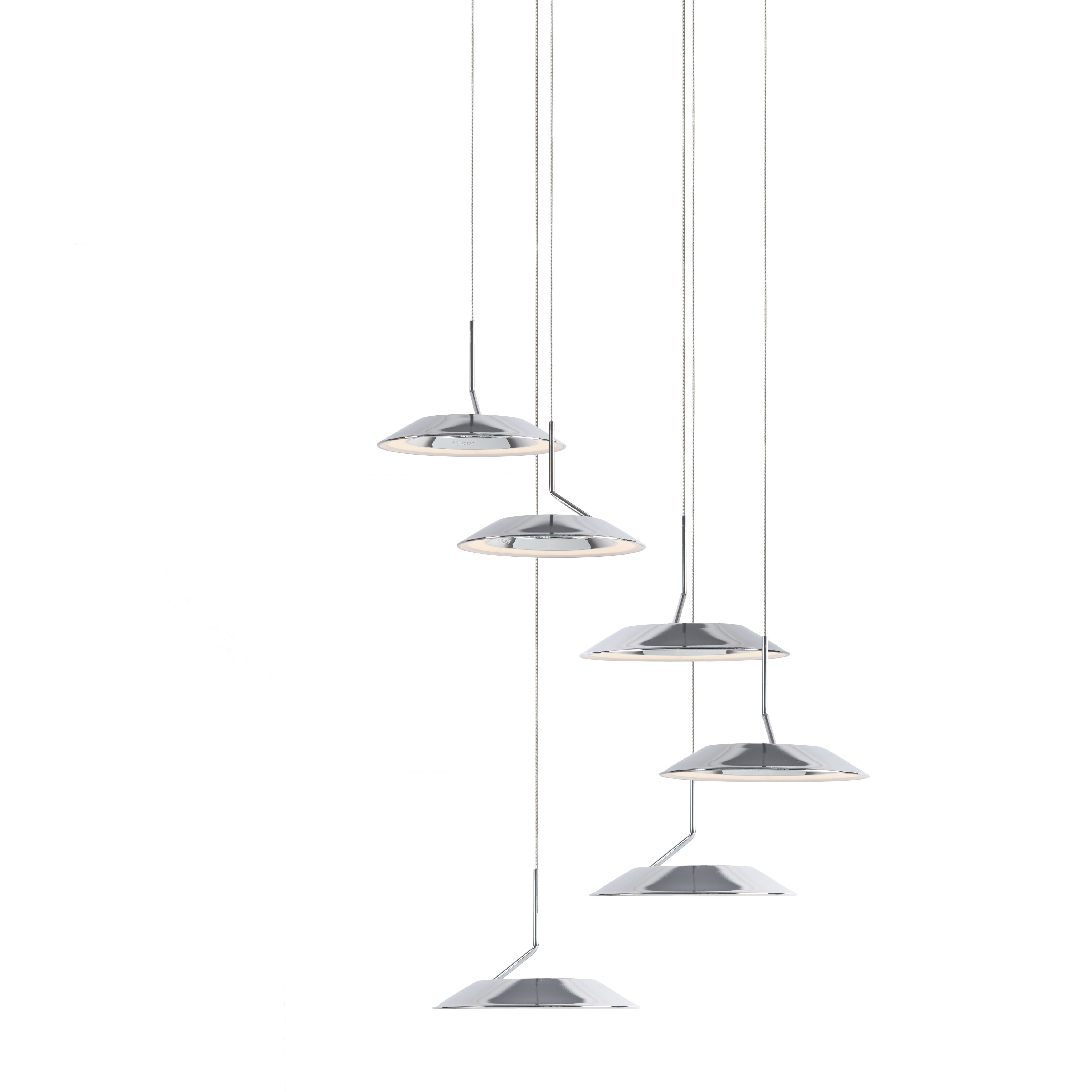 Royyo LED 12 inch Chrome Pendant Ceiling Light